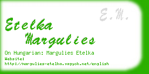 etelka margulies business card
